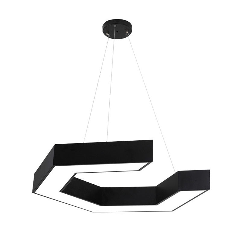 Modern LED Pendant Lighting Magnet Shaped Hanging Ceiling Light with Acrylic Shade Black Clearhalo 'Ceiling Lights' 'Modern Pendants' 'Modern' 'Pendant Lights' 'Pendants' Lighting' 2044187