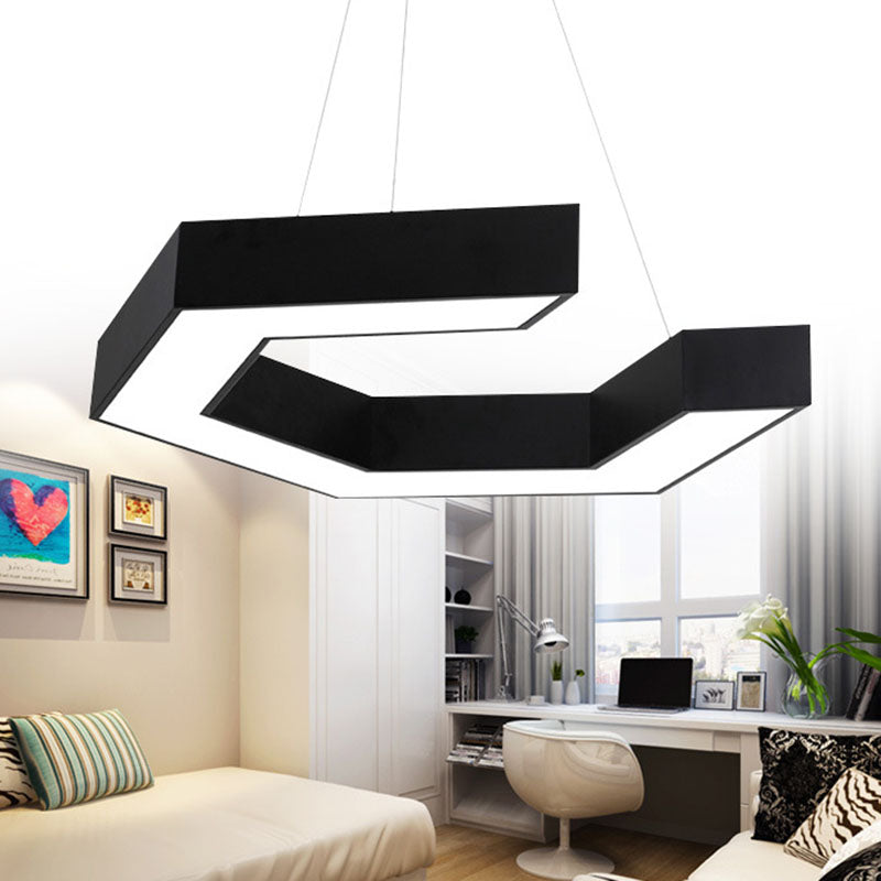 Modern LED Pendant Lighting Magnet Shaped Hanging Ceiling Light with Acrylic Shade Clearhalo 'Ceiling Lights' 'Modern Pendants' 'Modern' 'Pendant Lights' 'Pendants' Lighting' 2044188
