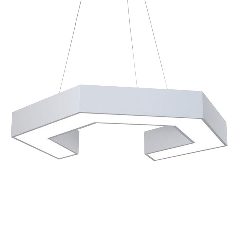Modern LED Pendant Lighting Magnet Shaped Hanging Ceiling Light with Acrylic Shade White Clearhalo 'Ceiling Lights' 'Modern Pendants' 'Modern' 'Pendant Lights' 'Pendants' Lighting' 2044190