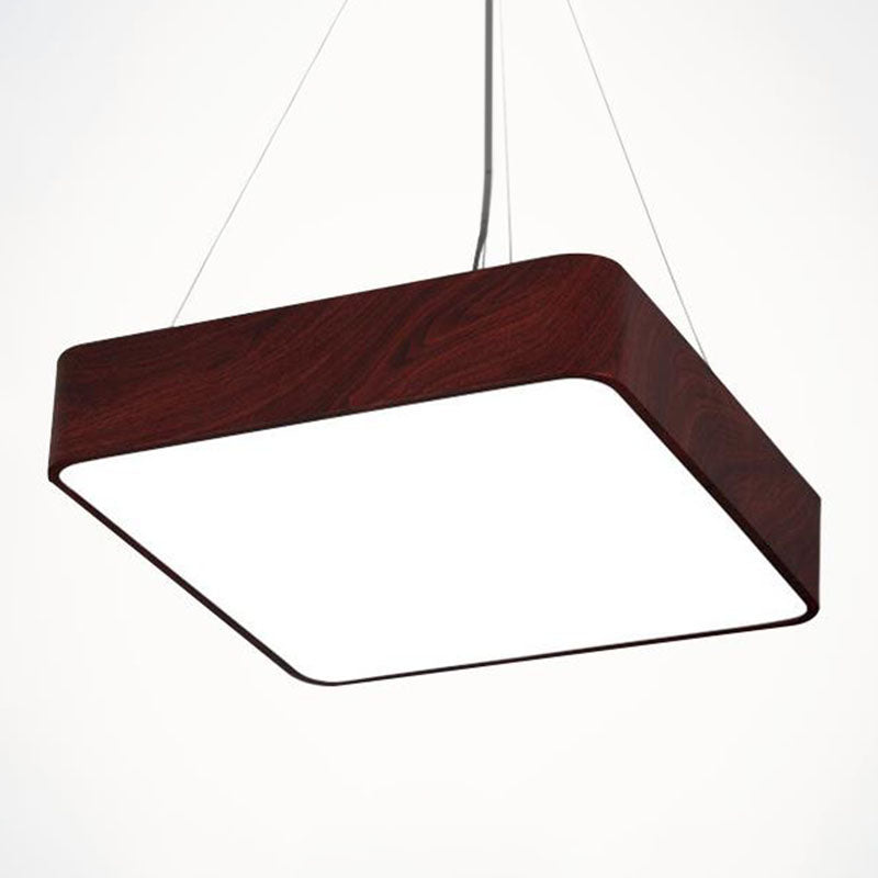 Square Ceiling Pendant Light Simple Acrylic Dining Room LED Suspended Lighting Fixture Red Clearhalo 'Ceiling Lights' 'Modern Pendants' 'Modern' 'Pendant Lights' 'Pendants' Lighting' 2044192
