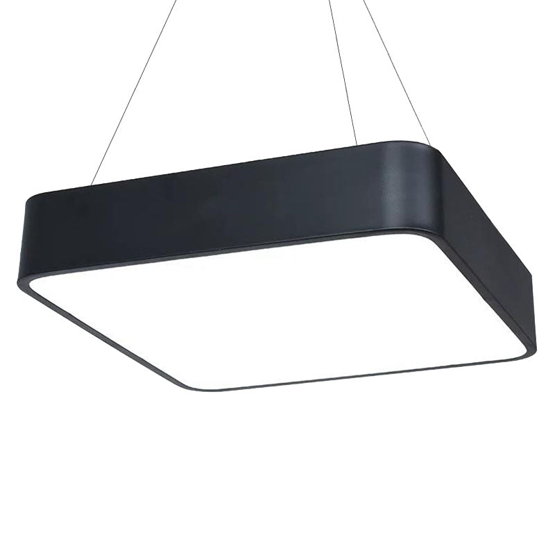 Square Ceiling Pendant Light Simple Acrylic Dining Room LED Suspended Lighting Fixture Black Clearhalo 'Ceiling Lights' 'Modern Pendants' 'Modern' 'Pendant Lights' 'Pendants' Lighting' 2044195