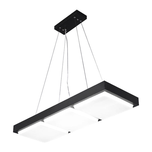 Rectangle Office Ceiling Hang Light Acrylic Minimalist LED Pendant Lighting over Table Clearhalo 'Ceiling Lights' 'Modern Pendants' 'Modern' 'Pendant Lights' 'Pendants' Lighting' 2044220