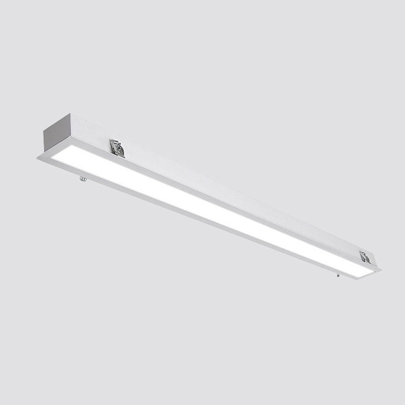 White Linear Flush Mount Light Simplicity Metal Surface Mounted LED Ceiling Lamp Clearhalo 'Ceiling Lights' 'Close To Ceiling Lights' 'Close to ceiling' 'Flush mount' Lighting' 2044273