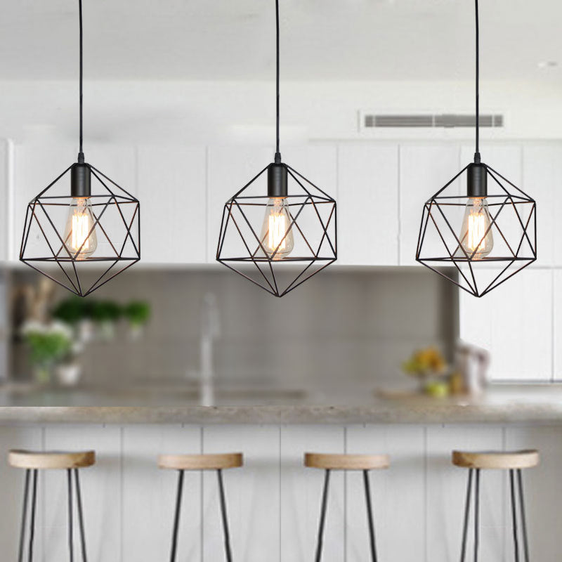 Black metal deals hanging light fixtures