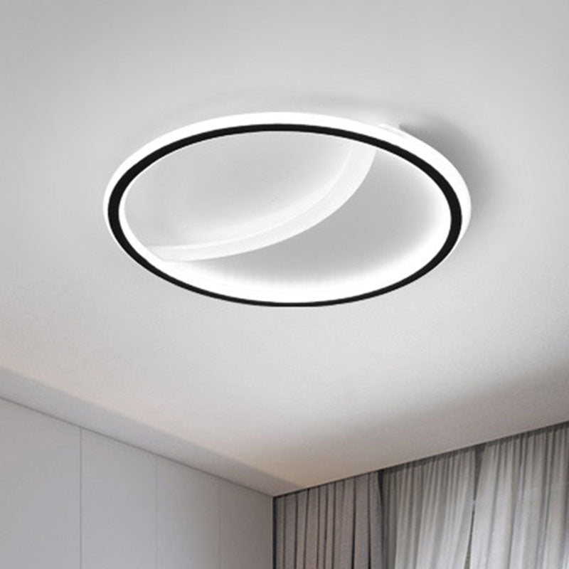 Splicing Round Acrylic Flush Ceiling Light Contemporary Black LED Flush Mount Lighting Fixture Clearhalo 'Ceiling Lights' 'Close To Ceiling Lights' 'Close to ceiling' 'Flush mount' Lighting' 2046407