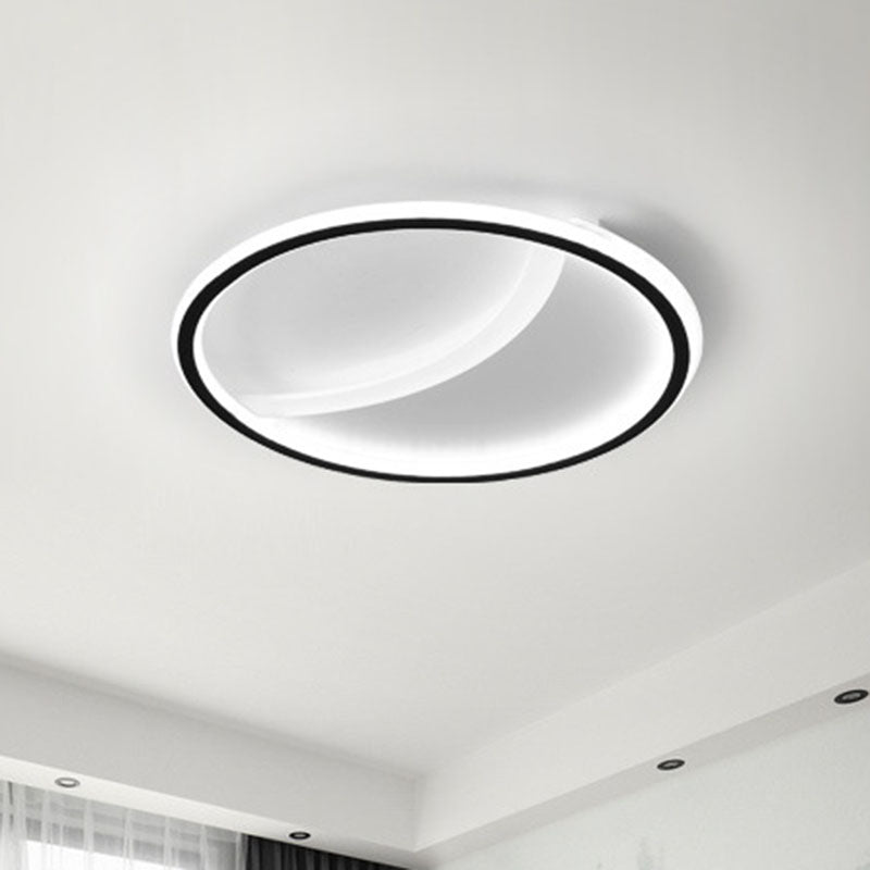 Splicing Round Acrylic Flush Ceiling Light Contemporary Black LED Flush Mount Lighting Fixture Clearhalo 'Ceiling Lights' 'Close To Ceiling Lights' 'Close to ceiling' 'Flush mount' Lighting' 2046408