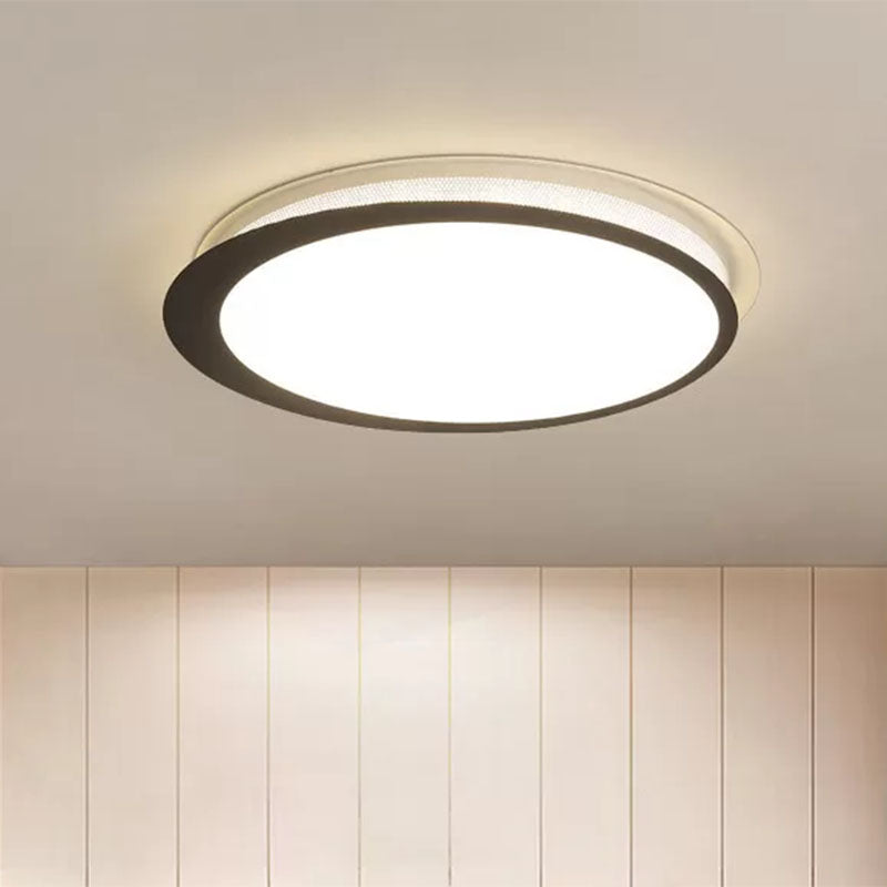 Round Metal Flush Light Artistic Black LED Flush Ceiling Light Fixture for Bedroom Clearhalo 'Ceiling Lights' 'Close To Ceiling Lights' 'Close to ceiling' 'Flush mount' Lighting' 2046469