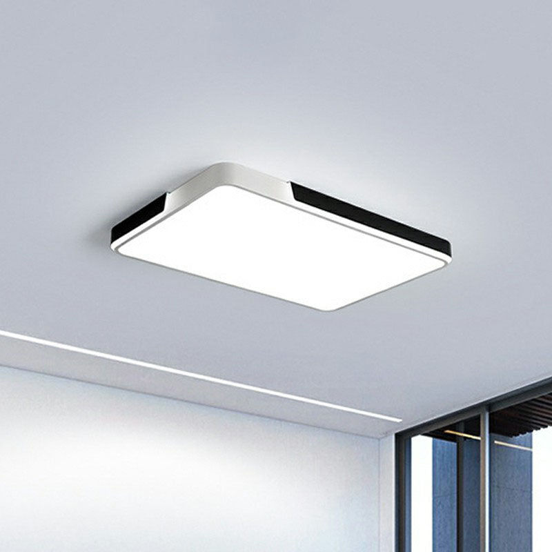 Geometrical Acrylic Flush Mount Lighting Minimalist White LED Flush Mount Fixture Clearhalo 'Ceiling Lights' 'Close To Ceiling Lights' 'Close to ceiling' 'Flush mount' Lighting' 2046483