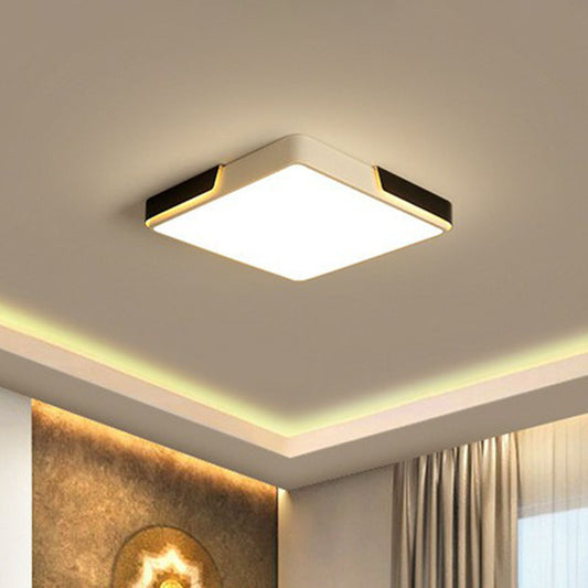 Geometric Living Room Flush Light Metal Artistic LED Flush Ceiling Light Fixture in Black and White Clearhalo 'Ceiling Lights' 'Close To Ceiling Lights' 'Close to ceiling' 'Flush mount' Lighting' 2046560