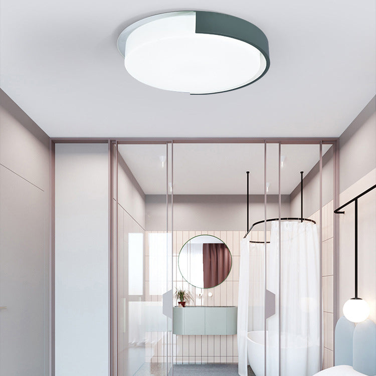 Nordic Style Round Flush Mount Light Acrylic Candy Colored LED Ceiling Lamp for Office Clearhalo 'Ceiling Lights' 'Close To Ceiling Lights' 'Close to ceiling' 'Flush mount' Lighting' 204657