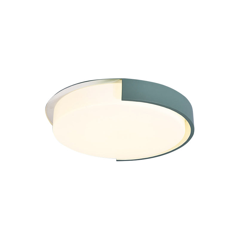 Nordic Style Round Flush Mount Light Acrylic Candy Colored LED Ceiling Lamp for Office Clearhalo 'Ceiling Lights' 'Close To Ceiling Lights' 'Close to ceiling' 'Flush mount' Lighting' 204658