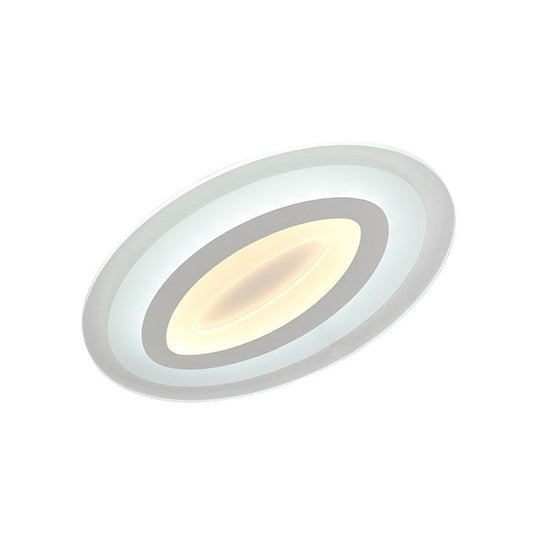 White Oval LED Flush Mount Fixture Minimalist Acrylic LED Flush Mount Lighting for Living Room Clearhalo 'Ceiling Lights' 'Close To Ceiling Lights' 'Close to ceiling' 'Flush mount' Lighting' 2046635