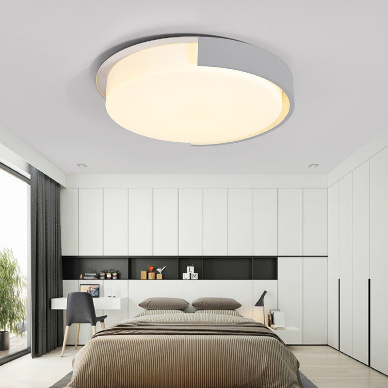 Nordic Style Round Flush Mount Light Acrylic Candy Colored LED Ceiling Lamp for Office Clearhalo 'Ceiling Lights' 'Close To Ceiling Lights' 'Close to ceiling' 'Flush mount' Lighting' 204669