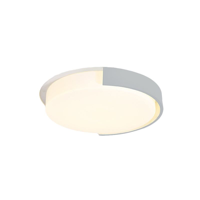 Nordic Style Round Flush Mount Light Acrylic Candy Colored LED Ceiling Lamp for Office Clearhalo 'Ceiling Lights' 'Close To Ceiling Lights' 'Close to ceiling' 'Flush mount' Lighting' 204670