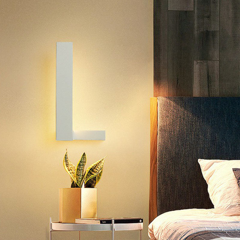 L-Shaped Living Room LED Wall Mounted Light Acrylic Simplicity Wall Sconce Lighting White Vertical Clearhalo 'Cast Iron' 'Glass' 'Industrial' 'Modern wall lights' 'Modern' 'Tiffany' 'Traditional wall lights' 'Wall Lamps & Sconces' 'Wall Lights' Lighting' 2046715