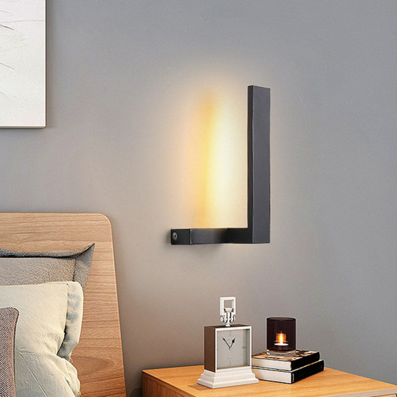 L-Shaped Living Room LED Wall Mounted Light Acrylic Simplicity Wall Sconce Lighting Clearhalo 'Cast Iron' 'Glass' 'Industrial' 'Modern wall lights' 'Modern' 'Tiffany' 'Traditional wall lights' 'Wall Lamps & Sconces' 'Wall Lights' Lighting' 2046718