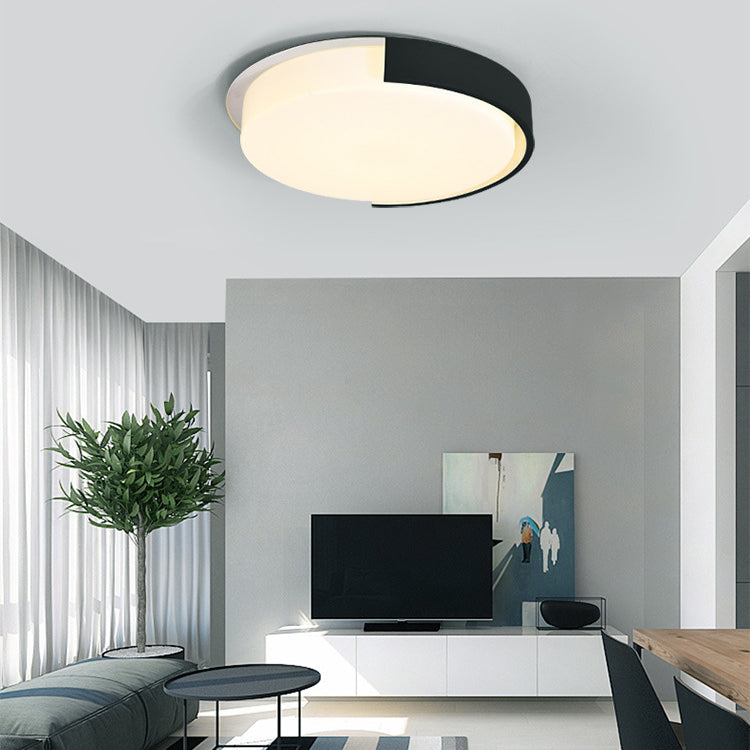 Nordic Style Round Flush Mount Light Acrylic Candy Colored LED Ceiling Lamp for Office Clearhalo 'Ceiling Lights' 'Close To Ceiling Lights' 'Close to ceiling' 'Flush mount' Lighting' 204672