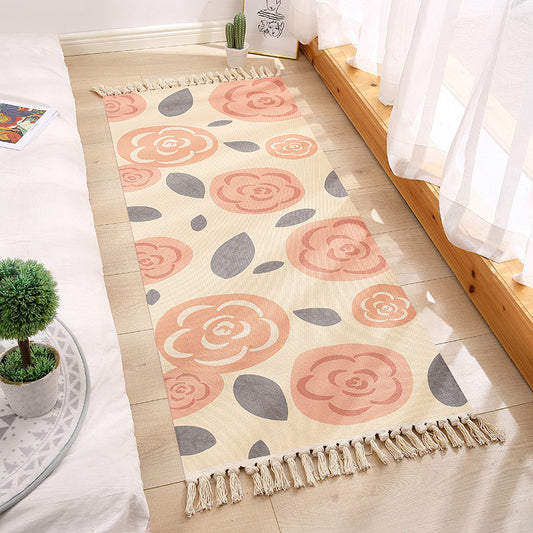 Unusual Bohemia Rug Multi Colored Flower Rug Pet Friendly Machine Washable Carpet for Room Orange Clearhalo 'Area Rug' 'Bohemian' 'Rugs' Rug' 2047102