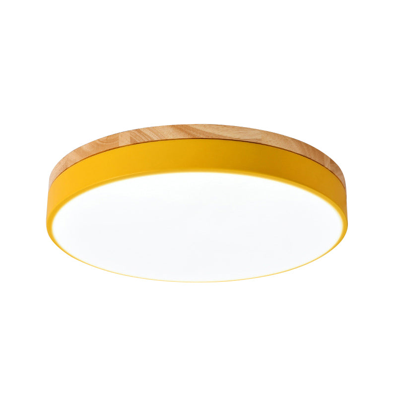 Candy Colored Slim Circle Ceiling Light Macaron Loft Acrylic Ceiling Lamp for Child Bedroom Clearhalo 'Ceiling Lights' 'Close To Ceiling Lights' 'Close to ceiling' 'Flush mount' Lighting' 204787