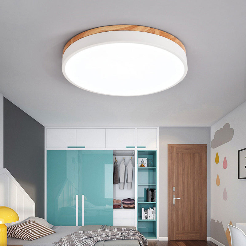 Candy Colored Slim Circle Ceiling Light Macaron Loft Acrylic Ceiling Lamp for Child Bedroom Gloss White Clearhalo 'Ceiling Lights' 'Close To Ceiling Lights' 'Close to ceiling' 'Flush mount' Lighting' 204796