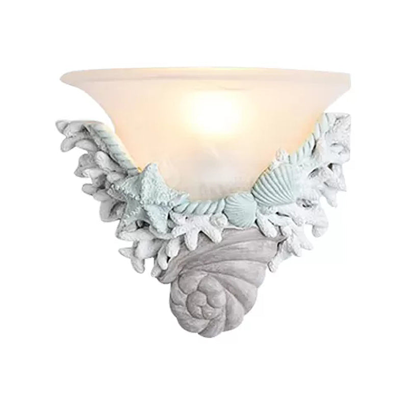 Modern Stylish Bell Wall Light with Shell 1 Bulb LED Wall Lamp for Baby Kid Bedroom Clearhalo 'Wall Lamps & Sconces' 'Wall Lights' Lighting' 204879