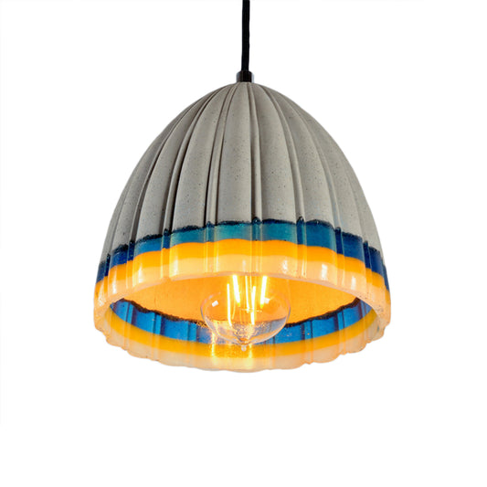 Grey 1-Light Ceiling Lighting Contemporary Concrete Dome Hanging Pendant Light for Living Room Clearhalo 'Ceiling Lights' 'Industrial Pendants' 'Industrial' 'Middle Century Pendants' 'Pendant Lights' 'Pendants' 'Tiffany' Lighting' 204958