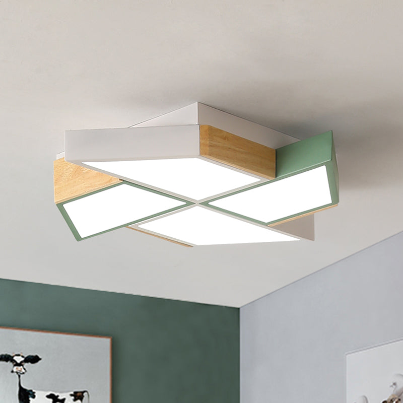 Child Bedroom Toy Windmill Ceiling Mount Light Acrylic Nordic Style Ceiling Lamp Green Clearhalo 'Ceiling Lights' 'Close To Ceiling Lights' 'Close to ceiling' 'Flush mount' Lighting' 205371