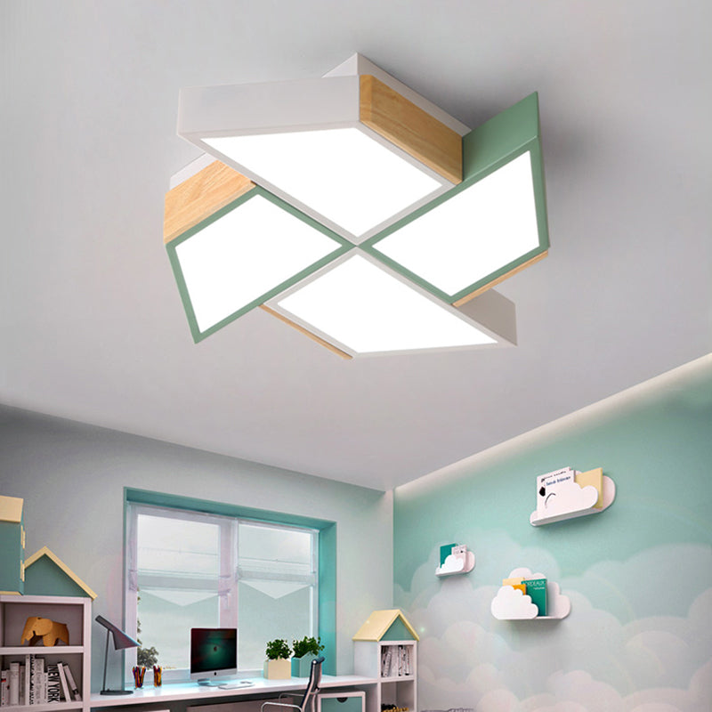 Child Bedroom Toy Windmill Ceiling Mount Light Acrylic Nordic Style Ceiling Lamp Clearhalo 'Ceiling Lights' 'Close To Ceiling Lights' 'Close to ceiling' 'Flush mount' Lighting' 205373