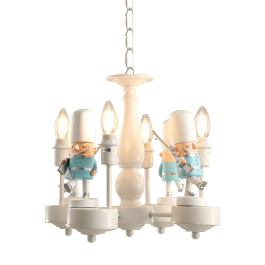 Candle Foyer Kindergarten Hanging Light with Solider Metal Cartoon Chandelier Light Clearhalo 'Ceiling Lights' 'Chandeliers' Lighting' options 205389