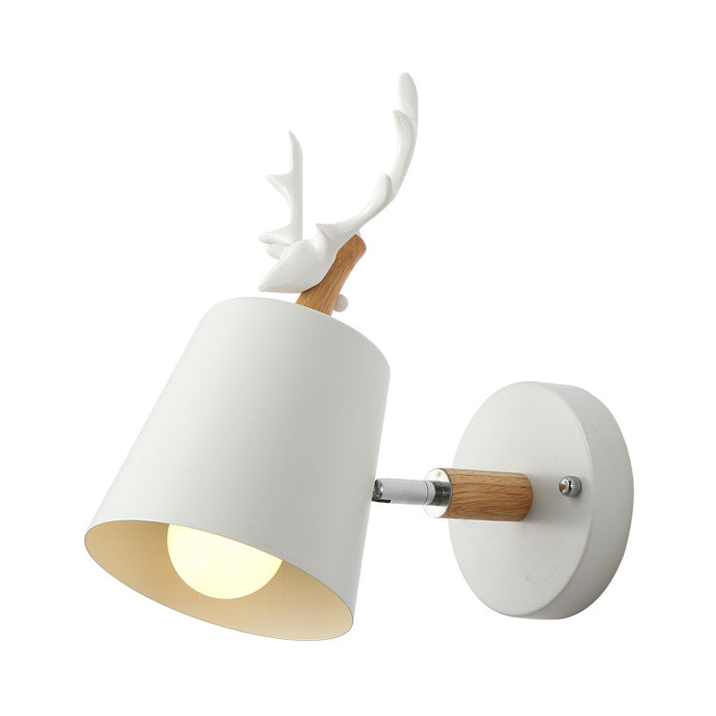 Rotatable Contemporary Antlers Wall Sconce Metal 1 Light White Wall Lamp for Hallway Clearhalo 'Wall Lamps & Sconces' 'Wall Lights' Lighting' 205641