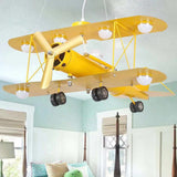 Contemporary Aircraft Shaped Chandelier Lighting Metal Kindergarten LED Pendant Light Clearhalo 'Ceiling Lights' 'Chandeliers' Lighting' options 2057829