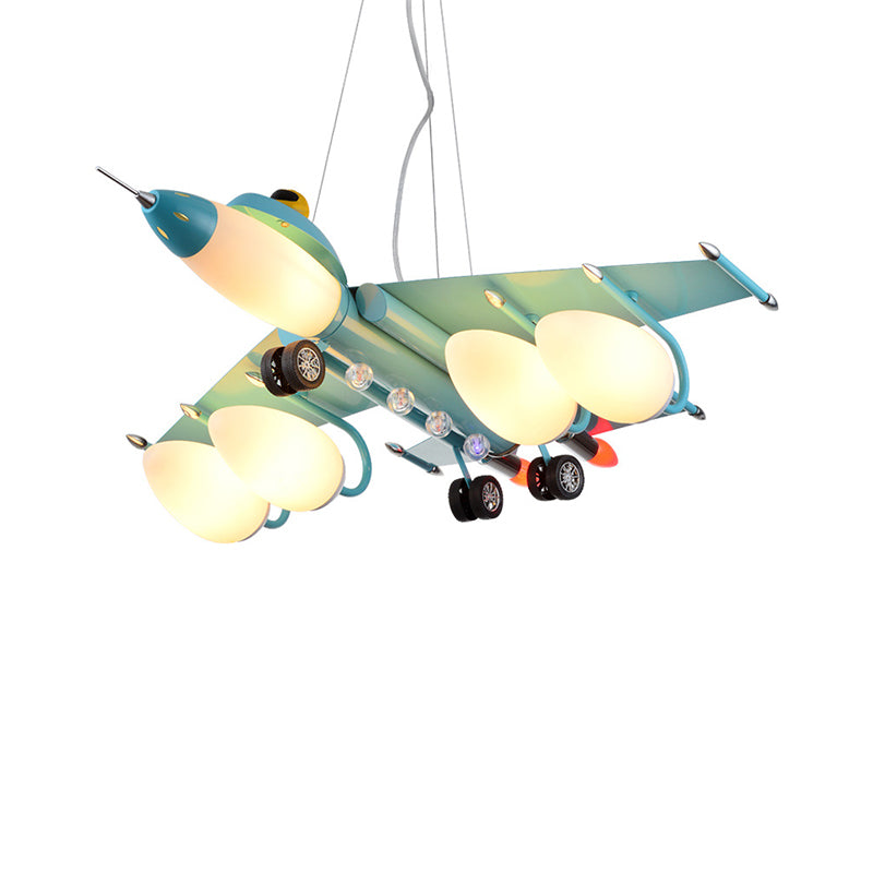 Contemporary Aircraft Shaped Chandelier Lighting Metal Kindergarten LED Pendant Light Clearhalo 'Ceiling Lights' 'Chandeliers' Lighting' options 2057833