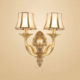 Taper Shaped Patterned Glass Chandelier Lighting Classic Living Room Pendant Light in Gold Clearhalo 'Ceiling Lights' 'Chandeliers' Lighting' options 2058127