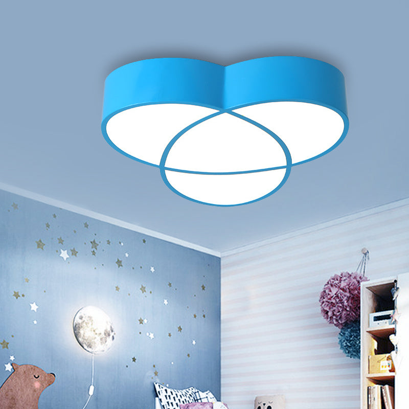 Flower Shaped Ceiling Light Modern Stylish Acrylic Flush Mount Light for Restaurant Blue Clearhalo 'Ceiling Lights' 'Close To Ceiling Lights' 'Close to ceiling' Lighting' 205822