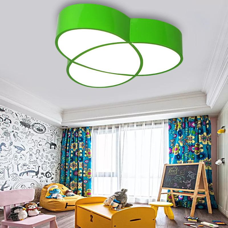 Flower Shaped Ceiling Light Modern Stylish Acrylic Flush Mount Light for Restaurant Green Clearhalo 'Ceiling Lights' 'Close To Ceiling Lights' 'Close to ceiling' Lighting' 205826