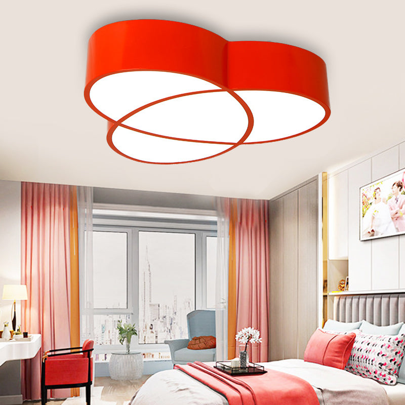 Flower Shaped Ceiling Light Modern Stylish Acrylic Flush Mount Light for Restaurant Red Clearhalo 'Ceiling Lights' 'Close To Ceiling Lights' 'Close to ceiling' Lighting' 205830