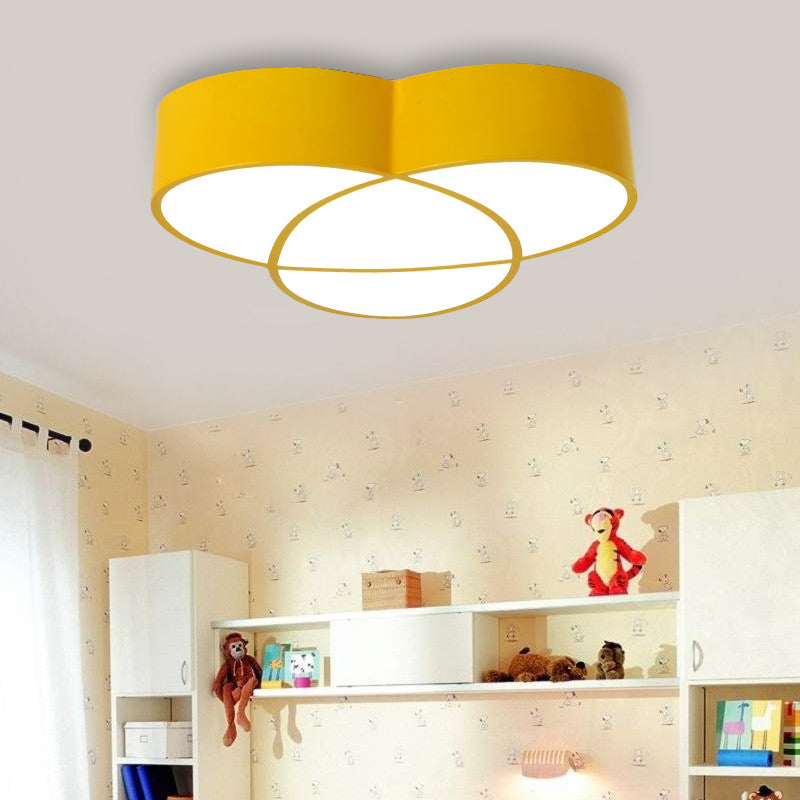 Flower Shaped Ceiling Light Modern Stylish Acrylic Flush Mount Light for Restaurant Yellow Clearhalo 'Ceiling Lights' 'Close To Ceiling Lights' 'Close to ceiling' Lighting' 205832