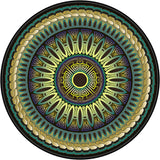 Multicolor Concentric Round Rug Polypropylene Moroccan Rug Non-Slip Washable Pet Friendly Carpet for Living Room Clearhalo 'Area Rug' 'Moroccan' 'Rugs' Rug' 2058487