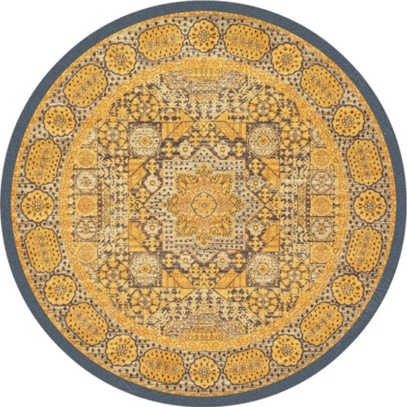 Ethnic Multi Color Floral Rug Synthetics Persian Carpet Anti-Slip Backing Pet Friendly Machine Washable Rug for Great Room Clearhalo 'Area Rug' 'Moroccan' 'Rugs' Rug' 2058497