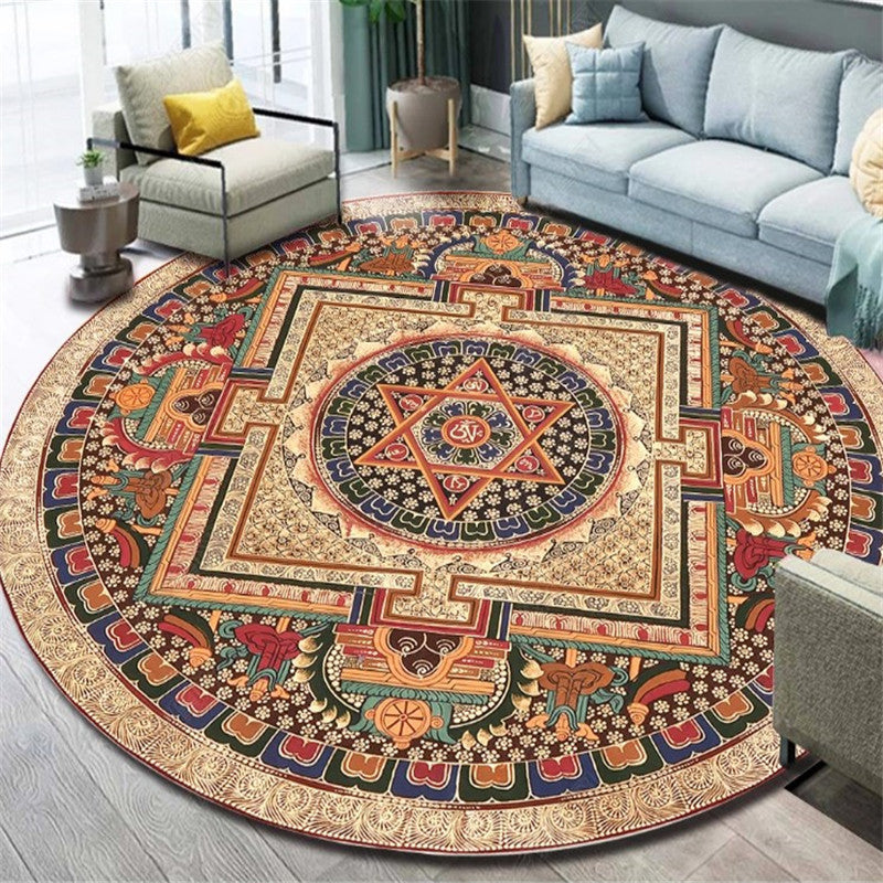 Ethnic Multi Color Floral Rug Synthetics Persian Carpet Anti-Slip Backing Pet Friendly Machine Washable Rug for Great Room Clearhalo 'Area Rug' 'Moroccan' 'Rugs' Rug' 2058501