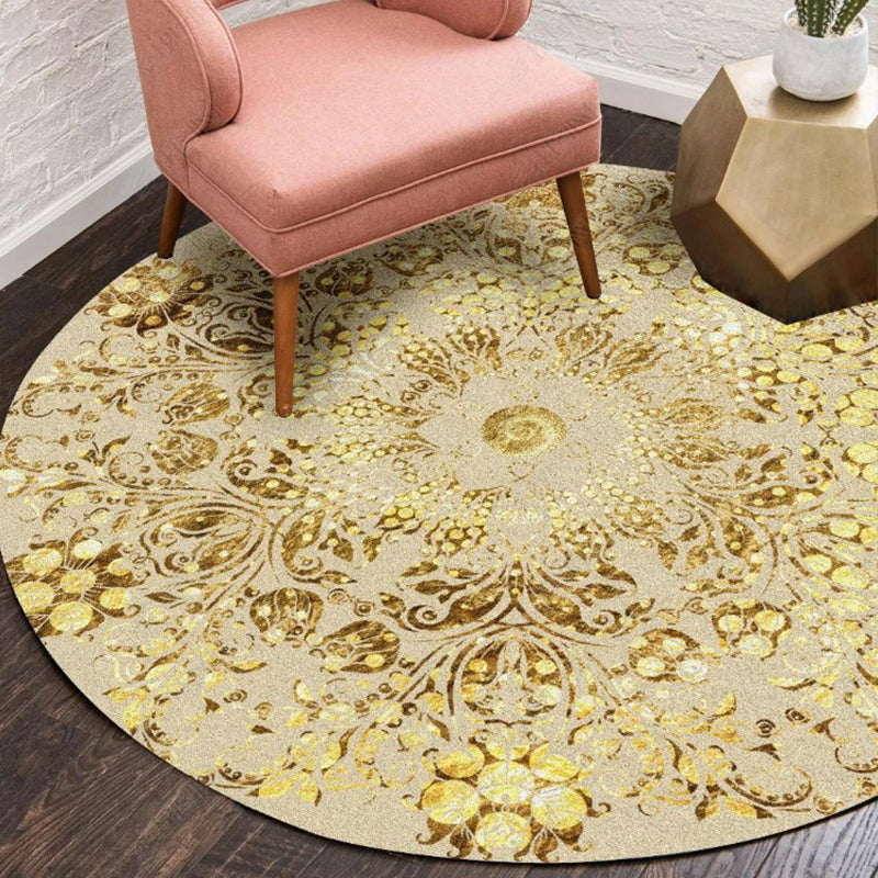 Ethnic Multi Color Floral Rug Synthetics Persian Carpet Anti-Slip Backing Pet Friendly Machine Washable Rug for Great Room Clearhalo 'Area Rug' 'Moroccan' 'Rugs' Rug' 2058503
