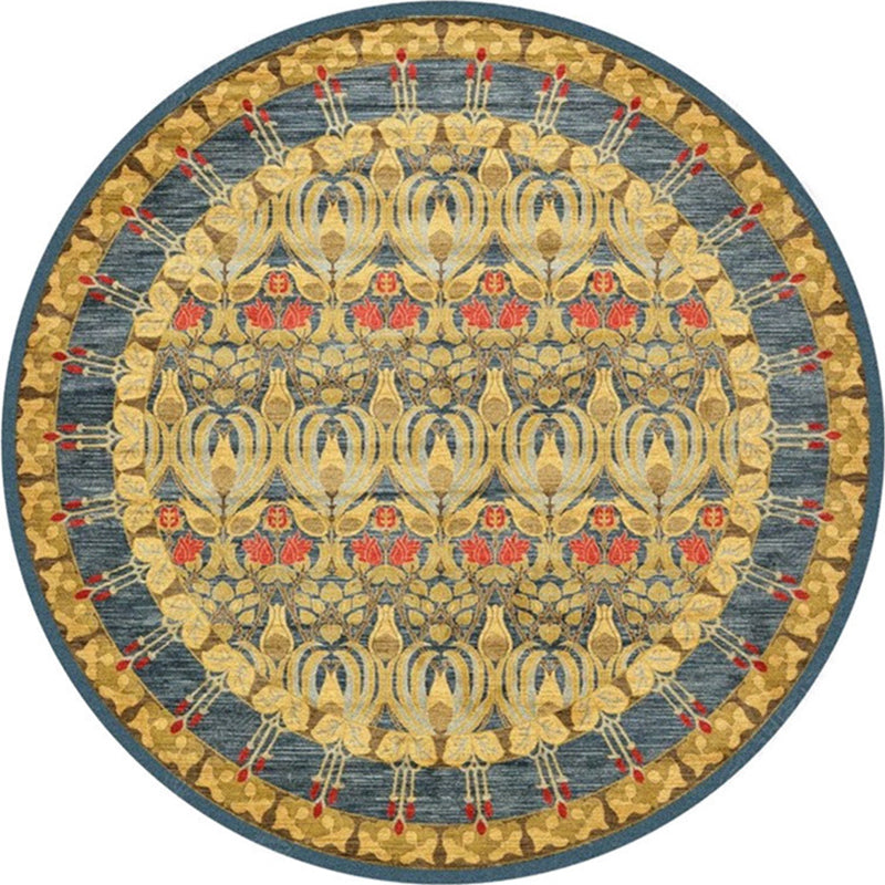 Ethnic Multi Color Floral Rug Synthetics Persian Carpet Anti-Slip Backing Pet Friendly Machine Washable Rug for Great Room Clearhalo 'Area Rug' 'Moroccan' 'Rugs' Rug' 2058506