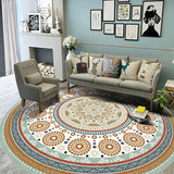 Ethnic Multi Color Floral Rug Synthetics Persian Carpet Anti-Slip Backing Pet Friendly Machine Washable Rug for Great Room Clearhalo 'Area Rug' 'Moroccan' 'Rugs' Rug' 2058511