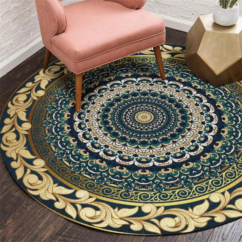 Exotic Moroccan Rug Multi Color Flower Pattern Rug Anti-Slip Pet Friendly Stain Resistant Carpet for Home Aqua Clearhalo 'Area Rug' 'Moroccan' 'Rugs' Rug' 2058542