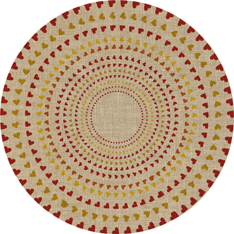Exotic Moroccan Rug Multi Color Flower Pattern Rug Anti-Slip Pet Friendly Stain Resistant Carpet for Home Red-Yellow Clearhalo 'Area Rug' 'Moroccan' 'Rugs' Rug' 2058548