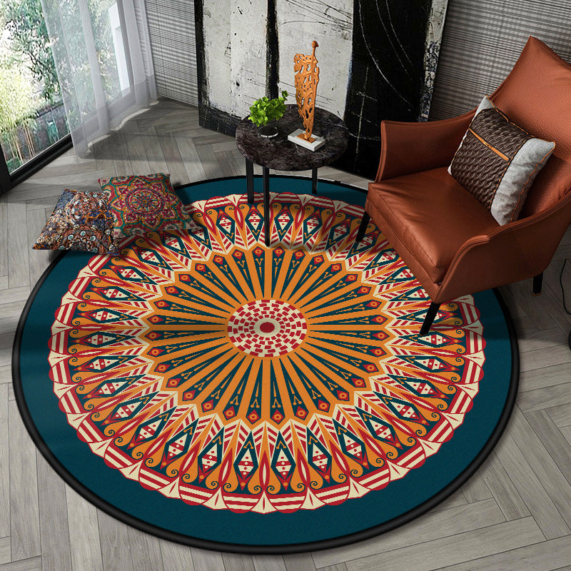 Nostalgic Multicolor Tribal Print Rug Polypropylene Moroccan Carpet Pet Friendly Stain Resistant Non-Slip Rug for Great Room Yellow-Red Clearhalo 'Area Rug' 'Moroccan' 'Rugs' Rug' 2058634
