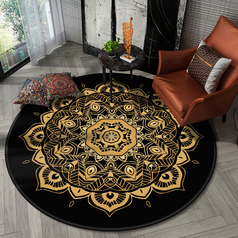 Nostalgic Multicolor Tribal Print Rug Polypropylene Moroccan Carpet Pet Friendly Stain Resistant Non-Slip Rug for Great Room Yellow Clearhalo 'Area Rug' 'Moroccan' 'Rugs' Rug' 2058645