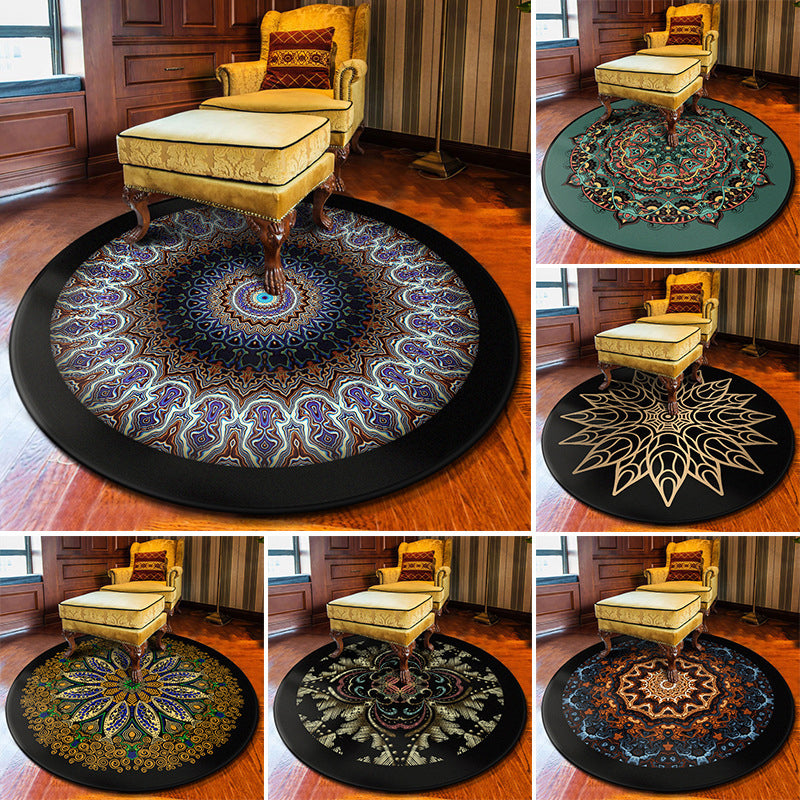 Multi Colored Flower Rug Polypropylene Moroccan Carpet Anti-Slip Backing Washable Stain Resistant Rug for Bedroom Clearhalo 'Area Rug' 'Moroccan' 'Rugs' Rug' 2058710