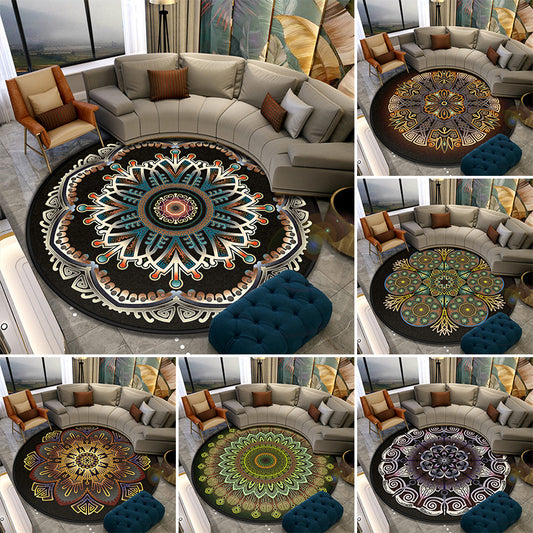 Turkish Style Living Room Rug Multicolor Flower Patterned Carpet Synthetics Pet Friendly Machine Washable Non-Slip Rug Clearhalo 'Area Rug' 'Moroccan' 'Rugs' Rug' 2058883