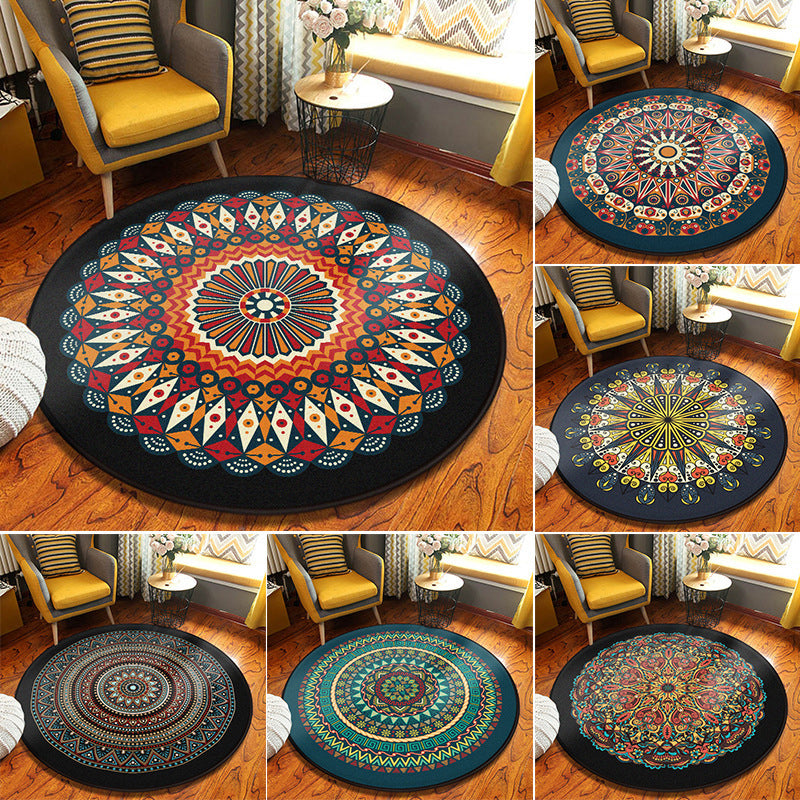Decorative Kaleidoscope Rug Multi Color Turkish Carpet Polyester Washable Stain Resistant Non-Slip Backing Rug for Sitting Room Clearhalo 'Area Rug' 'Moroccan' 'Rugs' Rug' 2058919